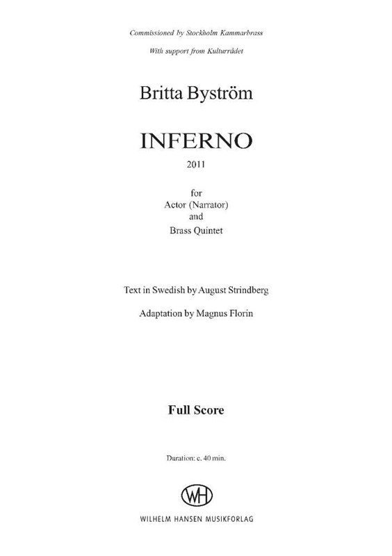 Britta Byström: Inferno (Score)