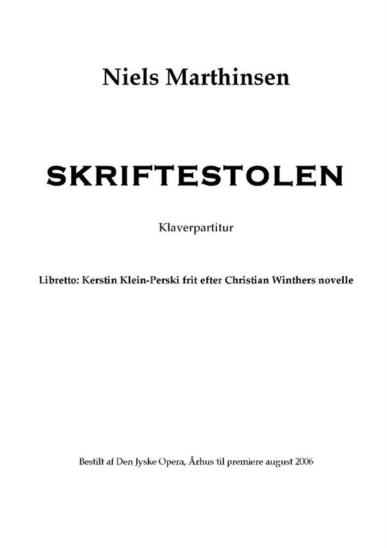 Niels Marthinsen: The Confessional (Vocal score)