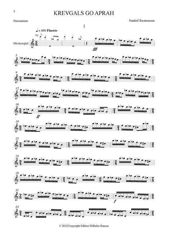 Sunleif Rasmussen: Krevgals Go Aprah (Score and parts)