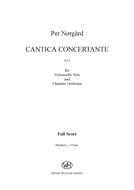 Per Nrgrd: Cantica Concertante (Score)