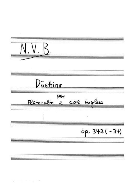 Niels Viggo Bentzon: Duettino OP.343 (Player's score)