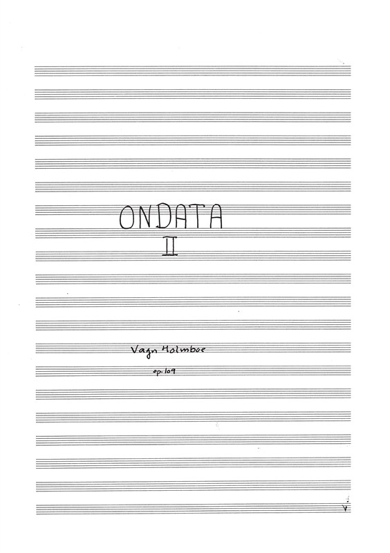 Vagn Holmboe: Ondata II OP. 109B (Player's score)