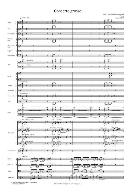 Pelle Gudmundsen-Holmgreen: Concerto Grosso (Score)