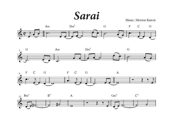 Morten Kærså: Sarai (Melody line with chords)