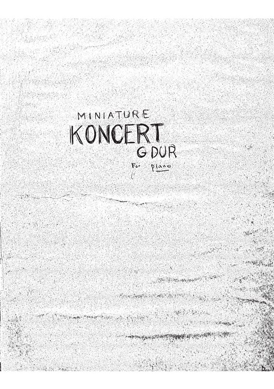 Per Nørgård: Miniature Koncert G-Dur (piano)