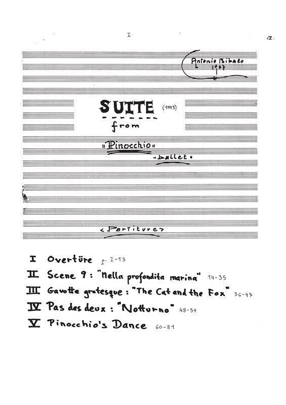 Antonio Bibalo: Suite From Pinnochio