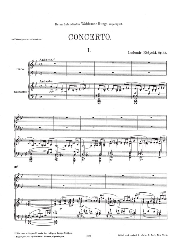 Ludomir Rzycki: Concerto Pour Piano (Two Pianos)
