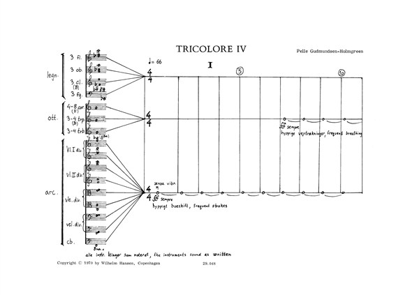 Pelle Gudmundsen-Holmgreen: Tricolore IV (Score)