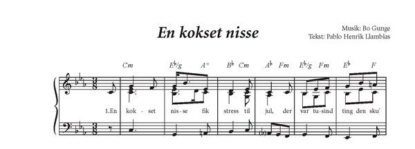 Bo Gunge: En Kokset Nisse (Melody Line, Lyrics & Chords)