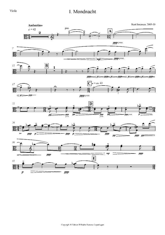 Bent Srensen: Schattenlinie (Score & parts)