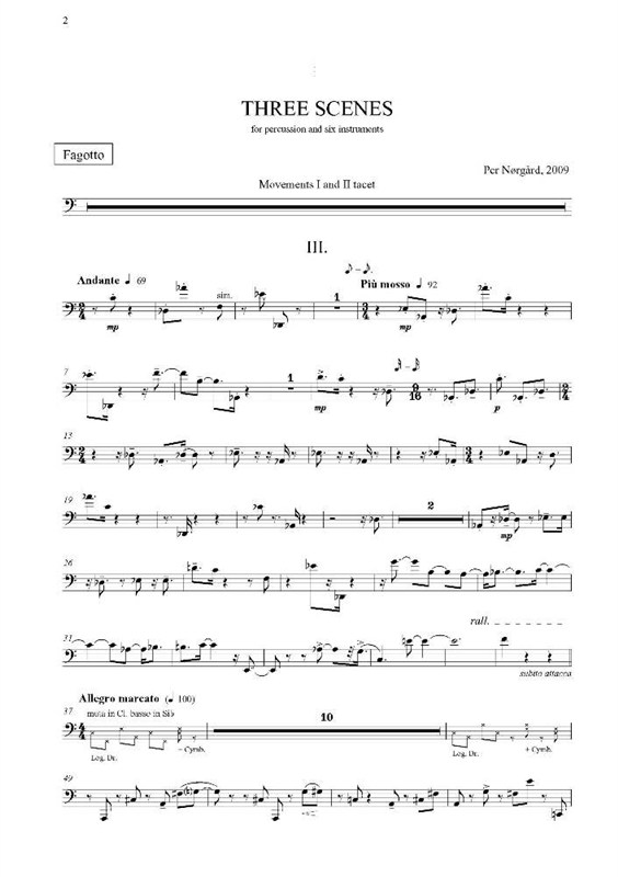 Per Nørgård: Three Scenes (Parts)