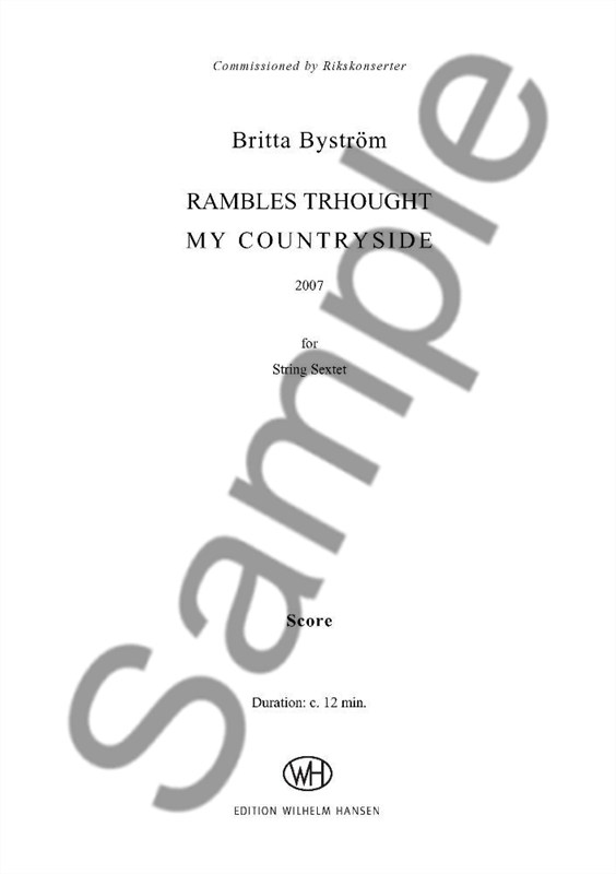 Britta Bystrm: Ramble Through My Countryside (Score)
