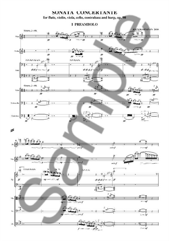 Jouni Kaipainen: Sonata Concertante (Score)