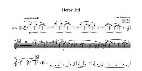 Hans Abrahamsen: Hans Abrahamsen: Herbstlied - Version 2009 (Parts)