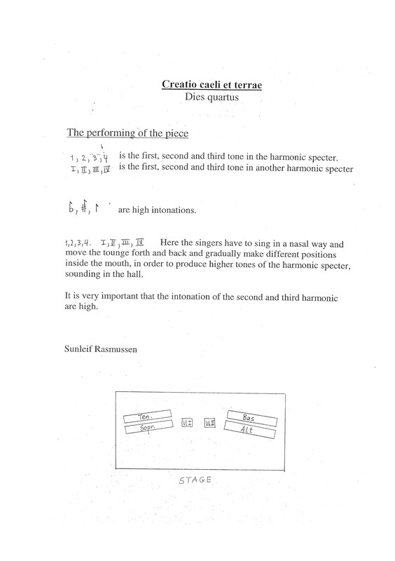 Sunleif Rasmussen: Creatio Caeli Et Terrae. Dies Quartus (Score)