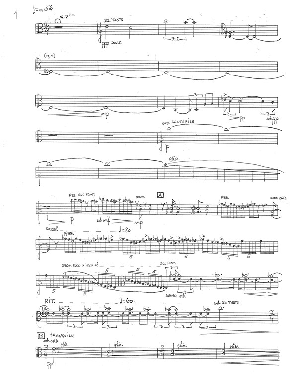 Sunleif Rasmussen: String Quartet No.1 (parts)