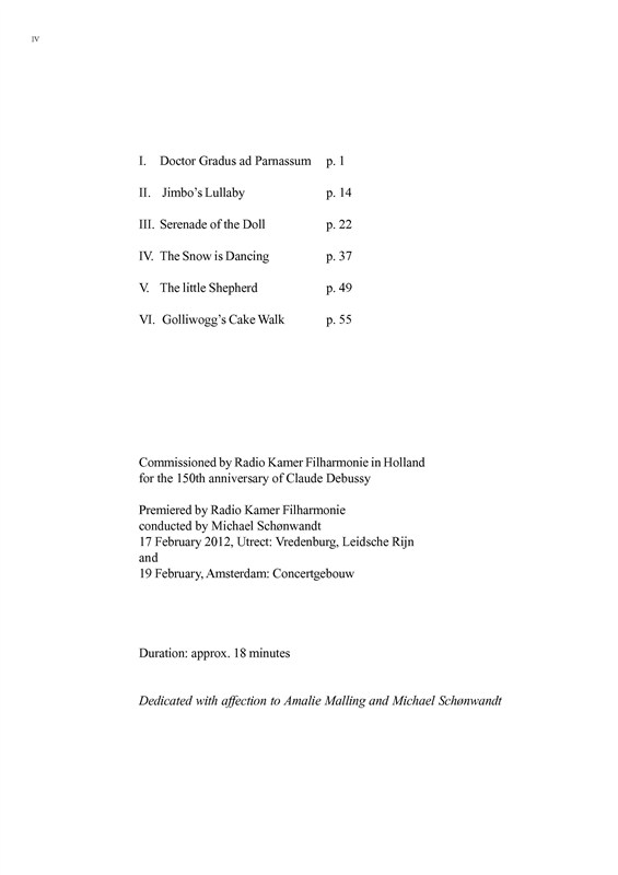 Claude Debussy: Children's Corner (Score) Arr.: Hans Abrahamsen