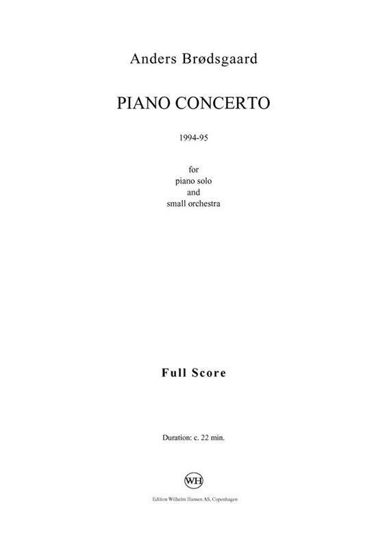 Anders Brdsgaard: Klaverkoncert (Piano Concerto)
