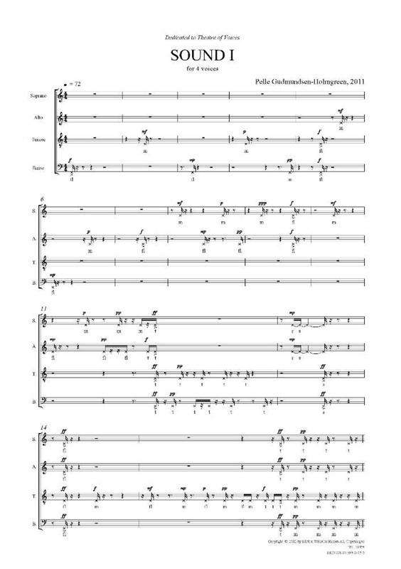 Pelle Gudmundsen-Holmgreen: Sound 1 (SATB)