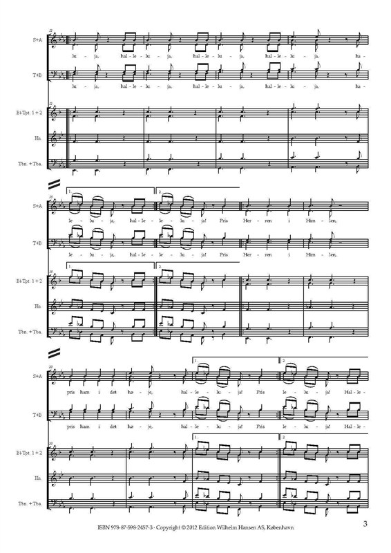 Erling Lindgren: Jeg Drmmer En Drm (for SATB and brass quintet)