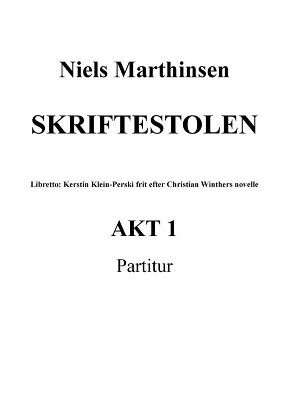 Nies Marthinsen: The Confessional (Score)