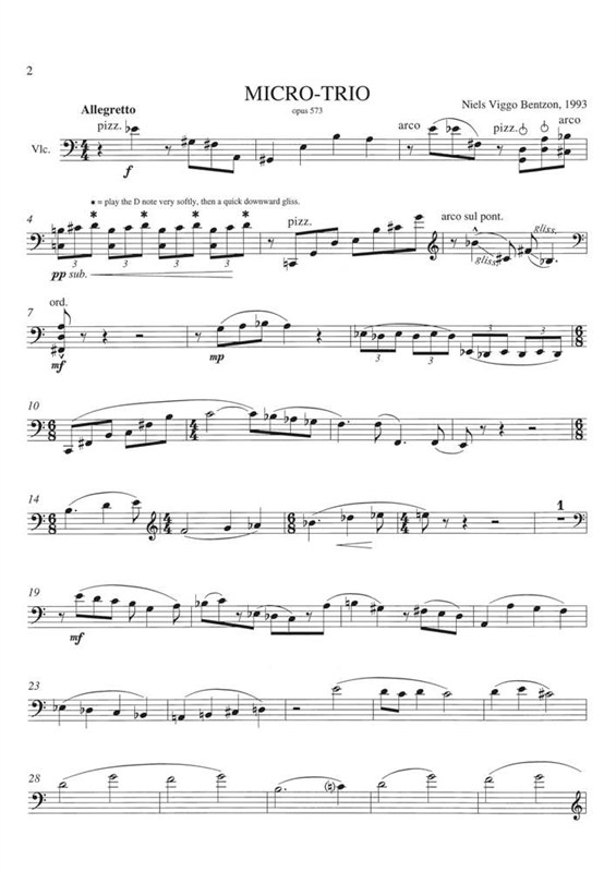 Niels Viggo Bentzon: Micro-Trio (Score & parts)