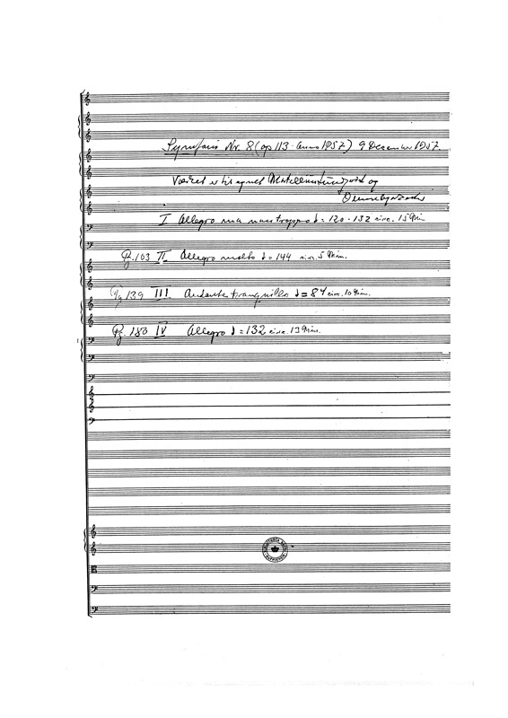 Niels Viggo Bentzon: Symphony No. 8, Opus 113 (Score)