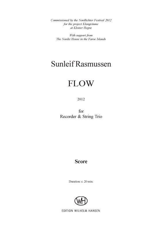 Sunleif Rasmussen: Flow (Score)