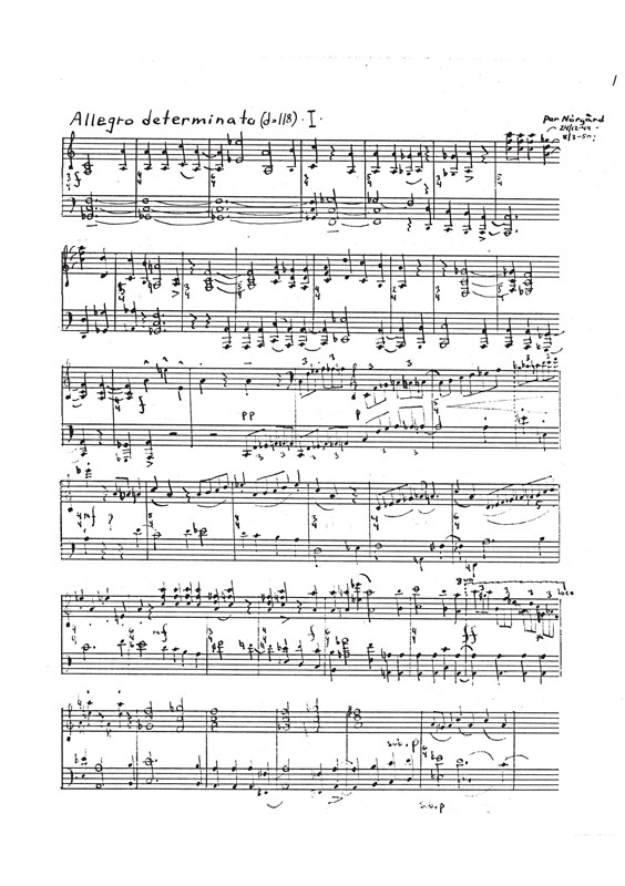 Per Nrgrd: Sonate For Klaver 1949-50 (piano)