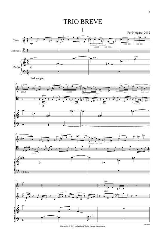 Per Nrgrd: Trio Breve (Score and parts)