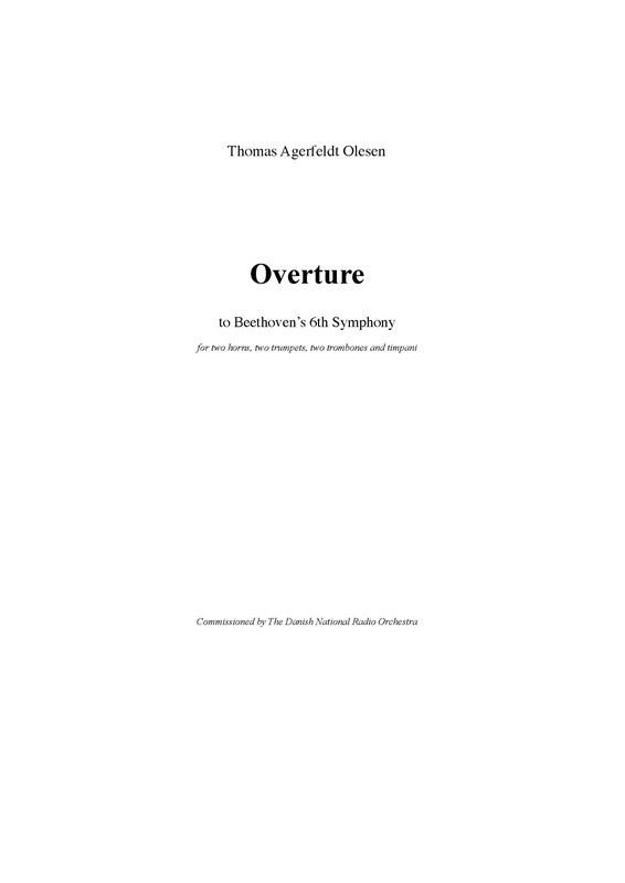 Thomas Agerfeldt Olesen: Overture (score)
