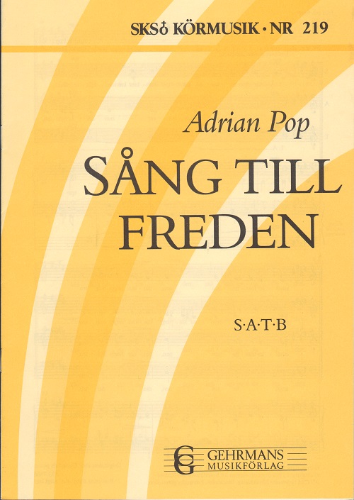 Adrian Pop: Sng till freden (SATB)