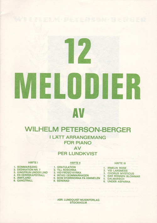 12 melodier av Wilhelm Peterson-Berger -2