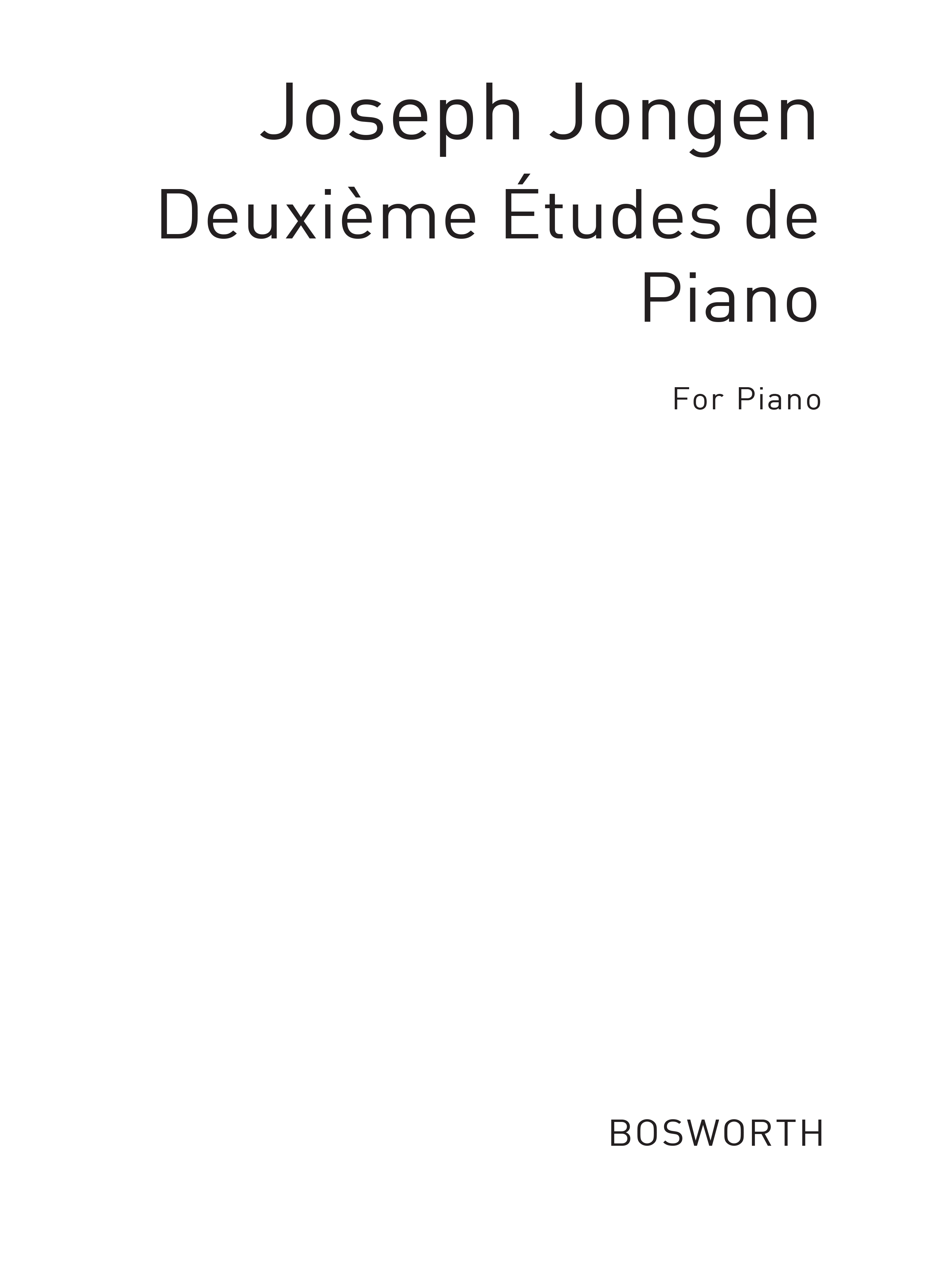 Joseph Jongen: Trois Etudes De Concert No.2 Op.65 In F Sharp Minor