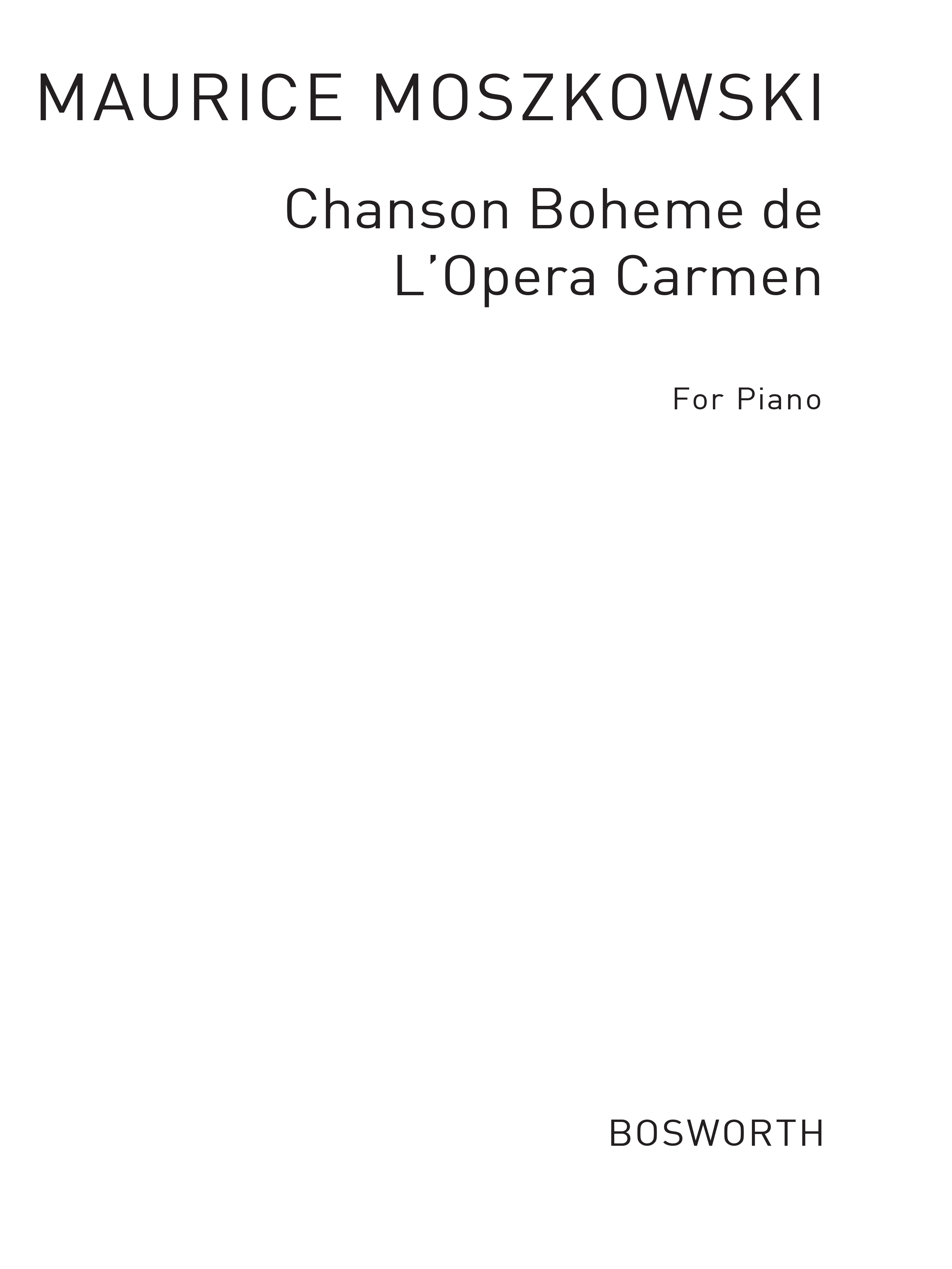Moszkowski, M Chanson Boheme From Carmen Pf