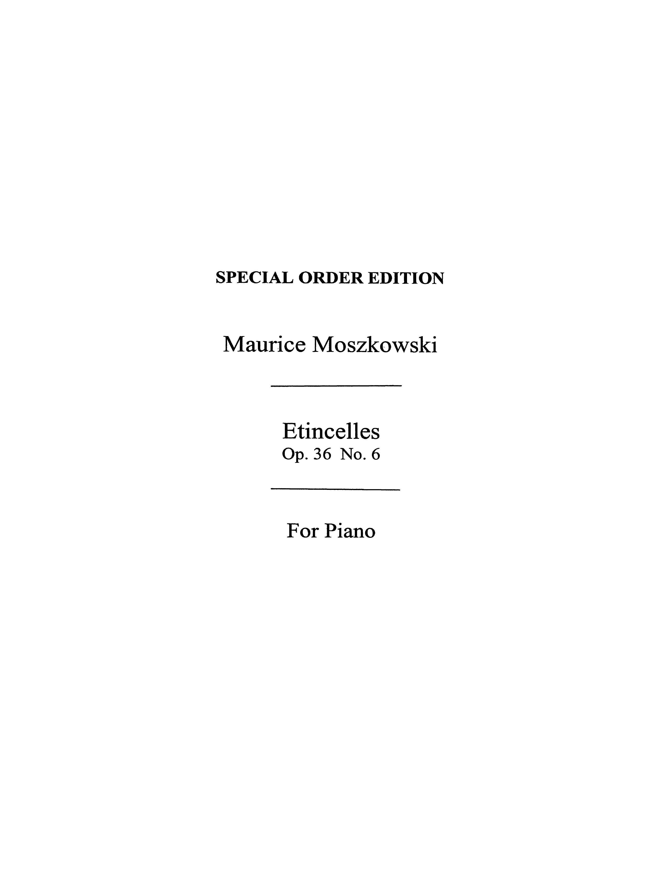Moszkowski, M Etincelles Op.36/6 Pf