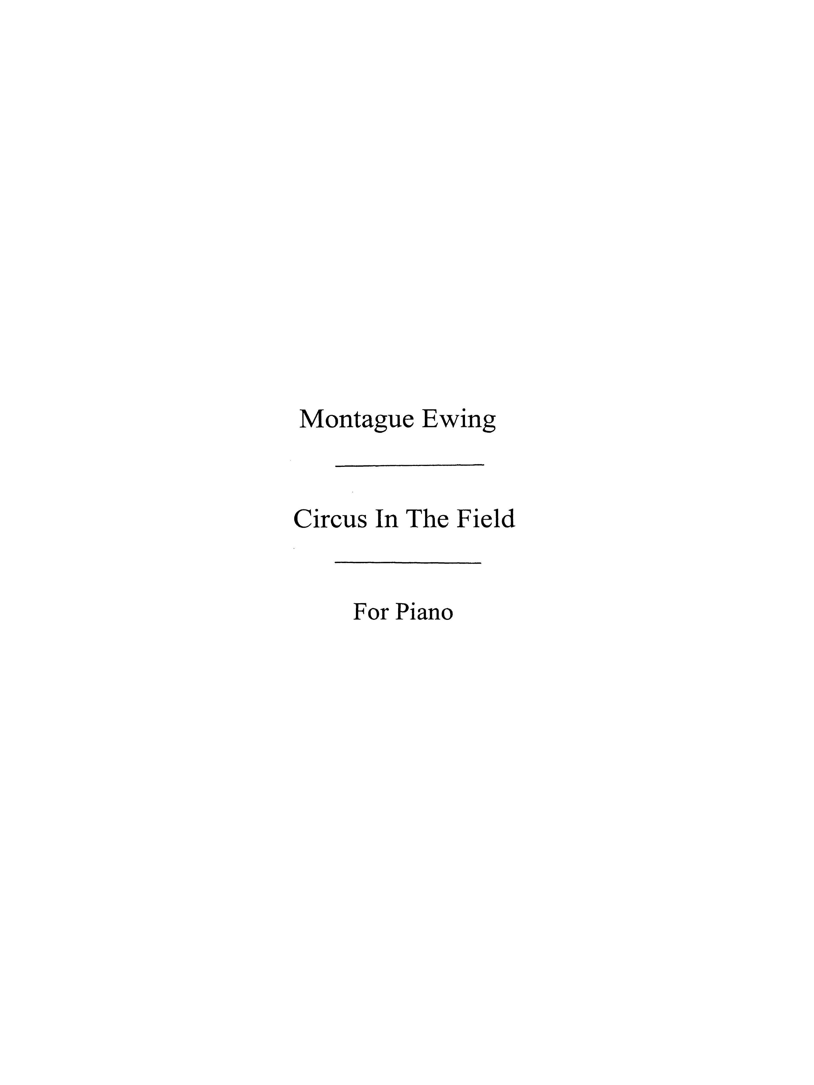 Ewing, M: Circus In The Field: Pf