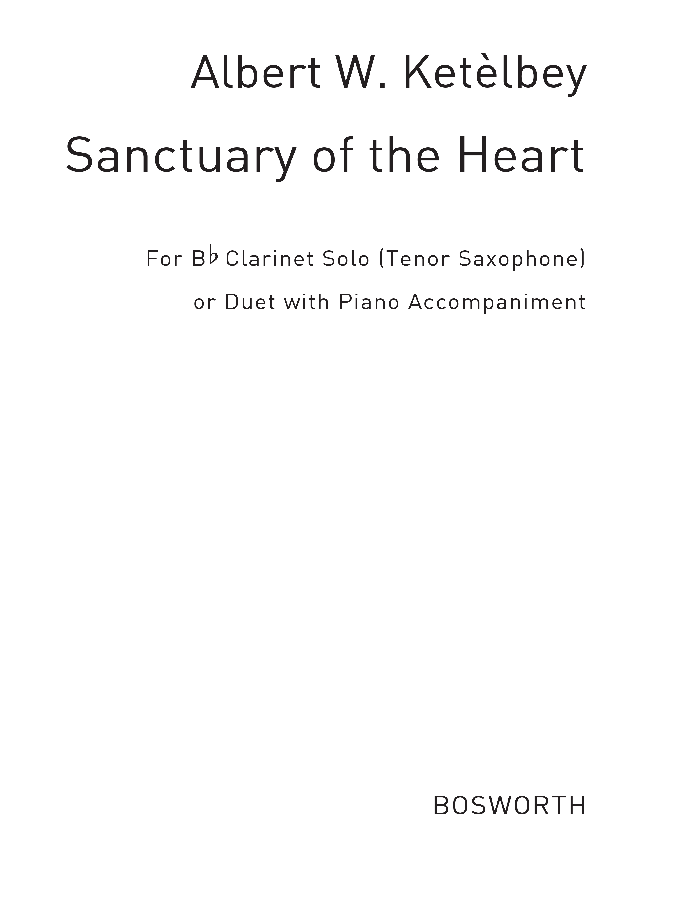 Albert Ketelbey: Sanctuary Of The Heart (Clarinet/Piano)