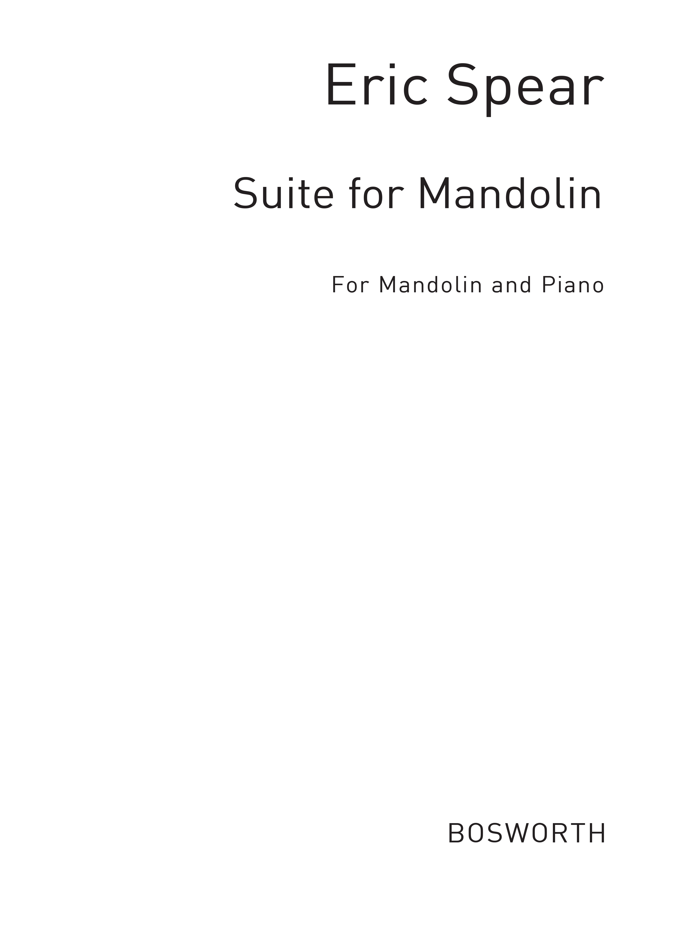 Spear, E Suite For Mandolin Man/Pf