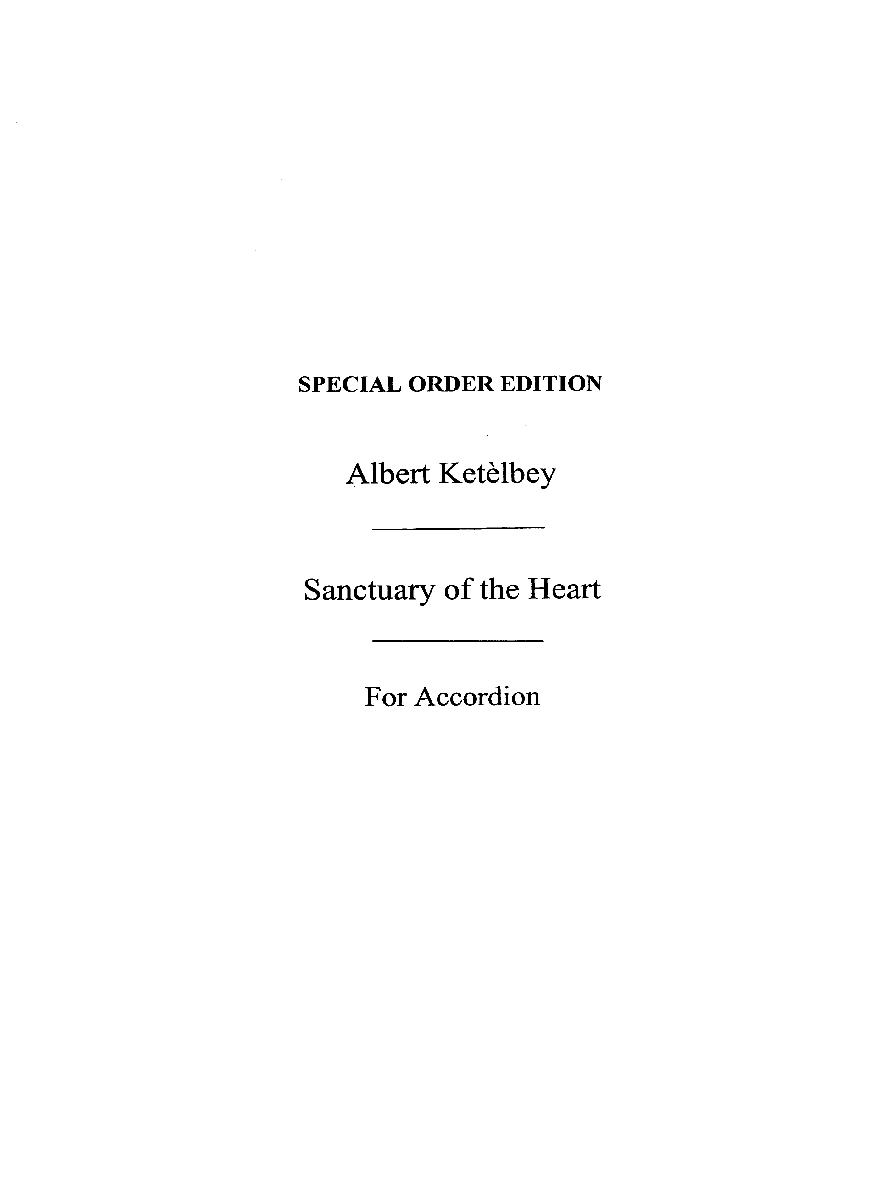 Albert Ketelbey: Sanctuary Of The Heart (Accordion Solo)