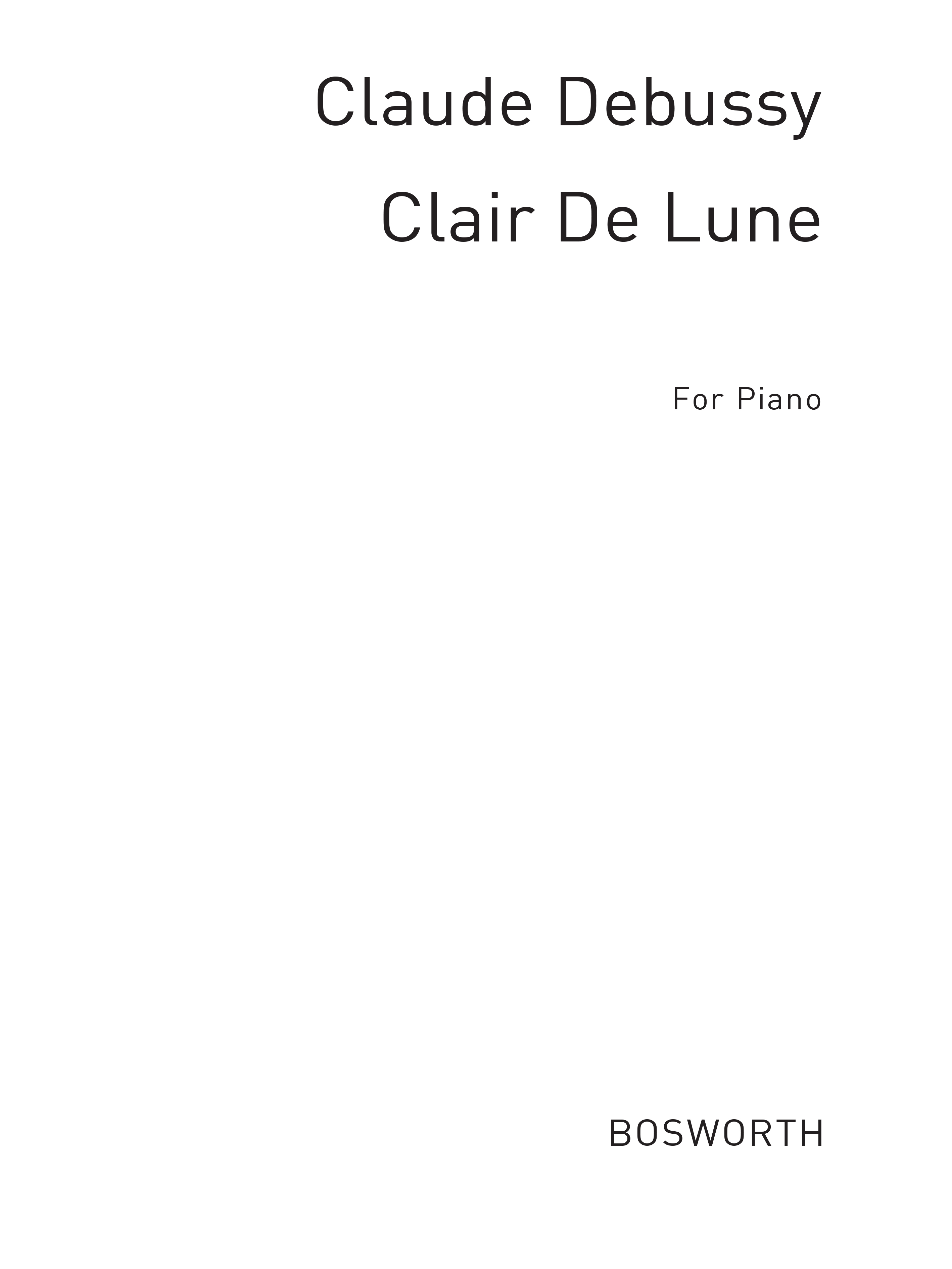 Debussy, C Clair De Lune (Naylor) Pf