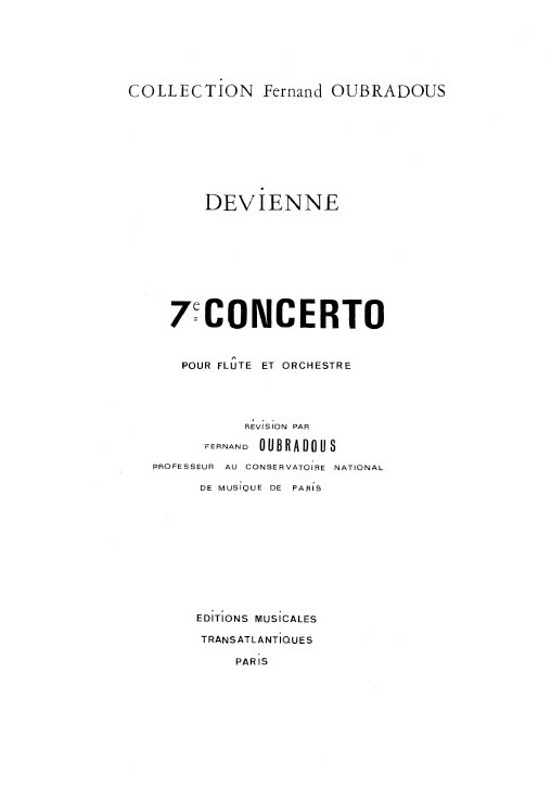 François Devienne: 7Ème Concerto