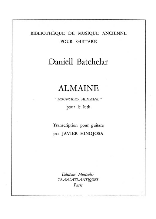 Daniel Batchelar: Almaine