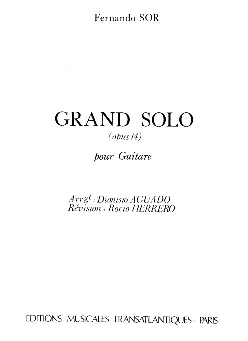 Fernando Sor: Grand Solo Op.14