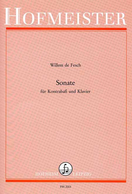 Willem De Fesch: Sonata In D Minor (Double Bass/Piano)