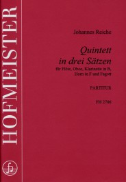 Johannes Reiche: Quintet In Drei Satzen - Score