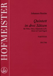 Johannes Reiche: Quintet In Drei Satzen - Score