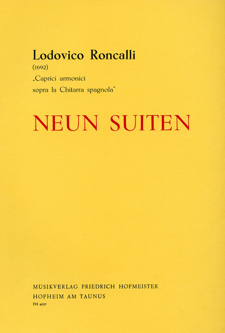 Lodovico Roncalli: Neun Suites