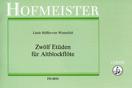 Linde Höffer-von Winterfeld: Zwölf Etüden Für Altblockflöte