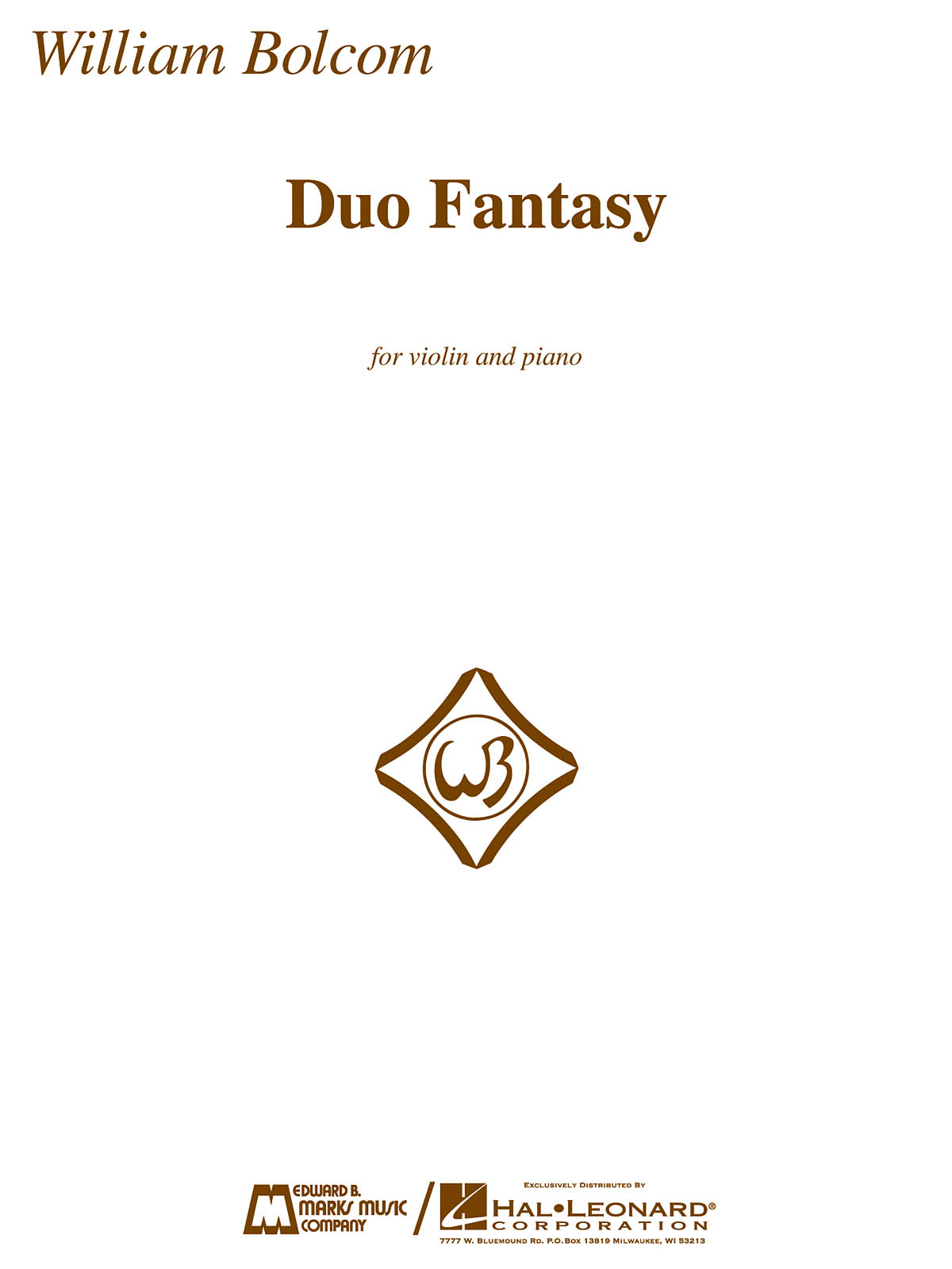 William Bolcom: Duo Fantasy